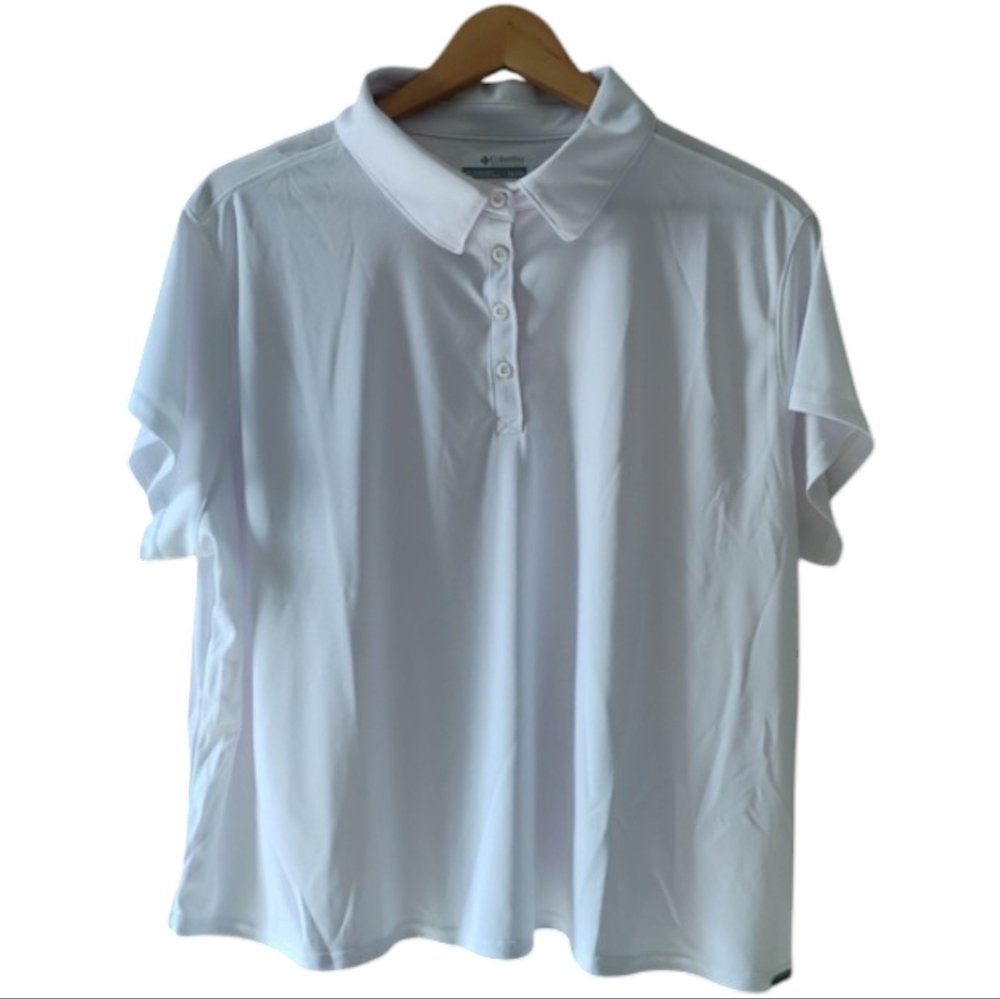 Columbia Tidal Tee Polo Crisp White Button Up Sz 2X